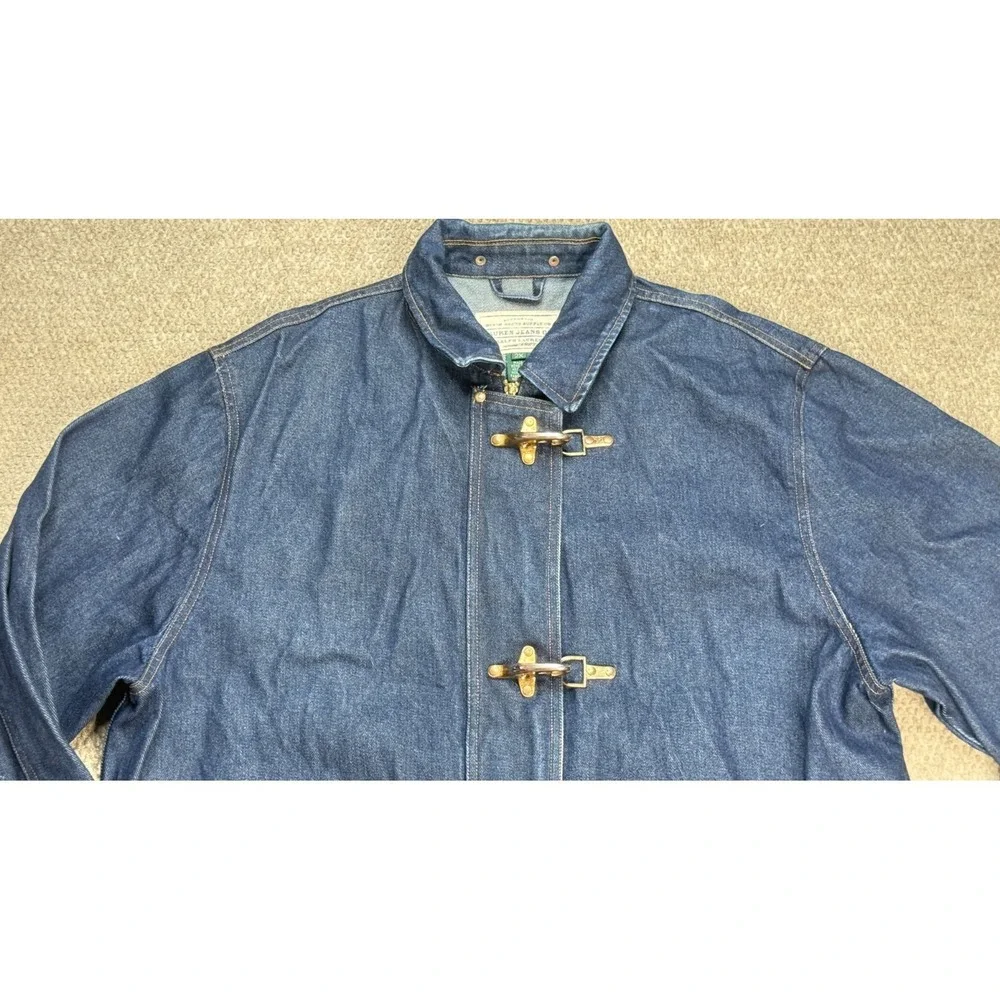 Lauren Jeans Co. Ralph Lauren Women's Vtg‎ Fireman Clasp Denim Jacket Size 2X - Picture 2 of 11